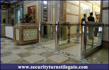 অফিস বিল্ডিং জন্য অপ্রত্যাশিত গ্লাস গ্লাস turnstile সুইং বাধা গেট